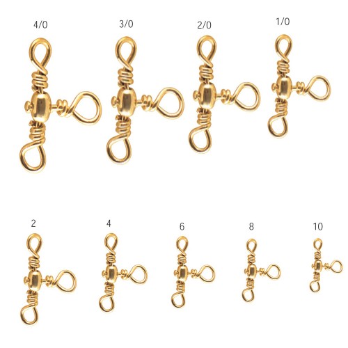 Black Diamond Barrel Crossline Swivel Gold
