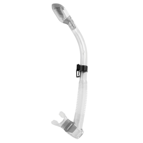 Cressi Dry Snorkel Clear-Silver