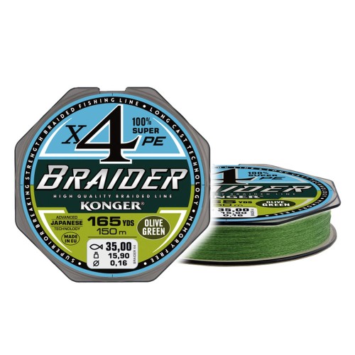 Konger Braider X4 Olive Green 150m