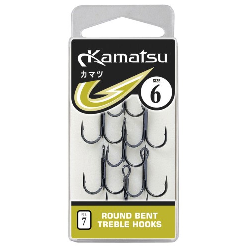Kamatsu Round Bent Treble Black Nickel